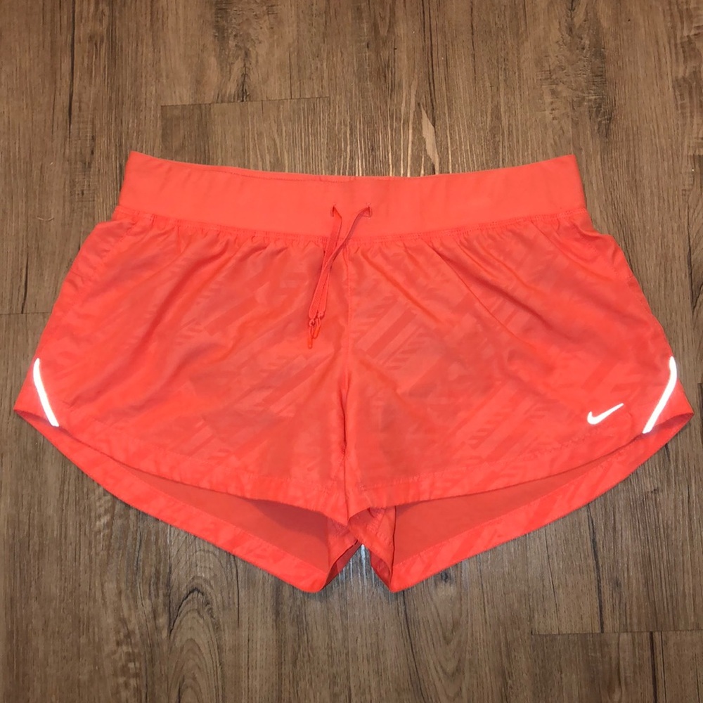 Nike dri-fit orange running shorts women